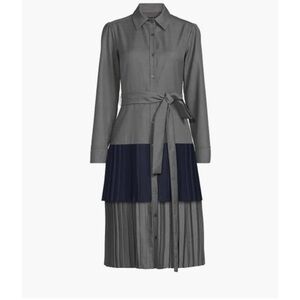 Celeste Gray and Navy Long Sleeve Dress